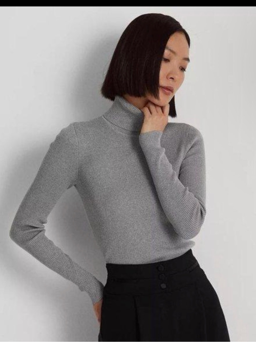 Lauren Ralph Lauren Ribbed Turtleneck Sweater RETAIL $99.50